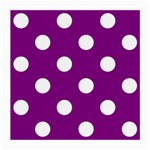 Polka Dots - White on Purple Violet Medium Glasses Cloth