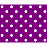 Polka Dots - White on Purple Violet Collage 8  x 10 