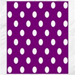 Polka Dots - White on Purple Violet Canvas 8  x 10 