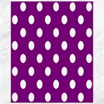 Polka Dots - White on Purple Violet Canvas 11  x 14 