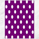 Polka Dots - White on Purple Violet Canvas 12  x 16 