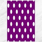 Polka Dots - White on Purple Violet Canvas 12  x 18 