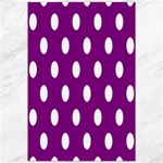 Polka Dots - White on Purple Violet Canvas 20  x 30 