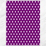 Polka Dots - White on Purple Violet Canvas 36  x 48 