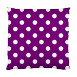 Polka Dots - White on Purple Violet Standard Cushion Case (Two Sides)