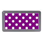 Polka Dots - White on Purple Violet Memory Card Reader (Mini)