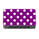 Polka Dots - White on Purple Violet Memory Card Reader with CF