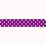Polka Dots - White on Purple Violet Small Bar Mat