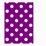 Polka Dots - White on Purple Violet Large Garden Flag (Two Sides)