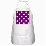 Polka Dots - White on Purple Violet BBQ Apron