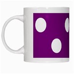 Polka Dots - White on Purple Violet White Mug
