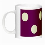 Polka Dots - White on Purple Violet Night Luminous Mug