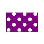 Polka Dots - White on Purple Violet Sticker Rectangular (100 pack)