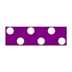 Polka Dots - White on Purple Violet Sticker Bumper (100 pack)