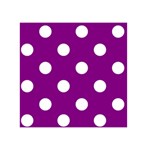 Polka Dots - White on Purple Violet Greeting Card 5  x 7 