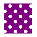 Polka Dots - White on Purple Violet Greeting Card 4.5  x 6 