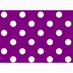 Polka Dots - White on Purple Violet 5  x 7  Photo Cards