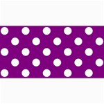 Polka Dots - White on Purple Violet 4  x 8  Photo Cards