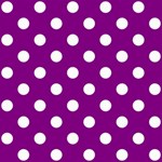 Polka Dots - White on Purple Violet ScrapBook Page 8  x 8 