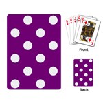 Polka Dots - White on Purple Violet Playing Cards Single Design