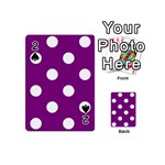 Polka Dots - White on Purple Violet Playing Cards 54 (Mini)