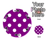 Polka Dots - White on Purple Violet Playing Cards 54 (Round)