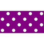 Polka Dots - White on Purple Violet YOU ARE INVITED 3D Greeting Card (8x4)