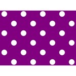 Polka Dots - White on Purple Violet Birthday Cake 3D Greeting Card (7x5)