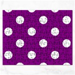 Polka Dots - White on Purple Violet Jigsaw Puzzle (Rectangular)