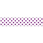 Polka Dots - Purple Violet on White Flano Scarf (Small)