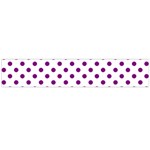 Polka Dots - Purple Violet on White Flano Scarf (Large)