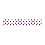 Polka Dots - Purple Violet on White Flano Scarf (Mini)