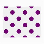 Polka Dots - Purple Violet on White Small Glasses Cloth