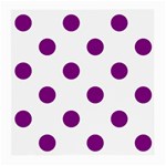 Polka Dots - Purple Violet on White Medium Glasses Cloth