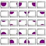 Polka Dots - Purple Violet on White 9mm Italian Charm (25 pack)