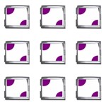 Polka Dots - Purple Violet on White Mega Link Italian Charm (9 pack)