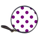 Polka Dots - Purple Violet on White Classic 20-CD Wallet