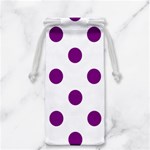 Polka Dots - Purple Violet on White Jewelry Bag