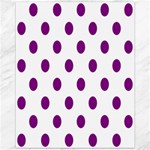 Polka Dots - Purple Violet on White Canvas 11  x 14 