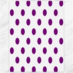 Polka Dots - Purple Violet on White Canvas 12  x 16 
