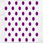 Polka Dots - Purple Violet on White Canvas 16  x 20 