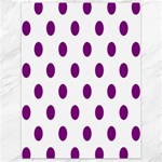 Polka Dots - Purple Violet on White Canvas 18  x 24 