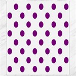 Polka Dots - Purple Violet on White Canvas 20  x 24 