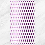 Polka Dots - Purple Violet on White Canvas 40  x 72 