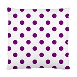 Polka Dots - Purple Violet on White Standard Cushion Case (Two Sides)