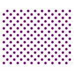 Polka Dots - Purple Violet on White Double Sided Flano Blanket (Medium)
