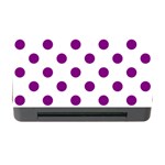 Polka Dots - Purple Violet on White Memory Card Reader with CF