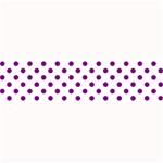 Polka Dots - Purple Violet on White Medium Bar Mat