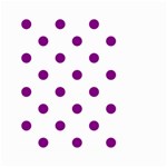 Polka Dots - Purple Violet on White Small Garden Flag (Two Sides)