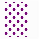 Polka Dots - Purple Violet on White Large Garden Flag (Two Sides)